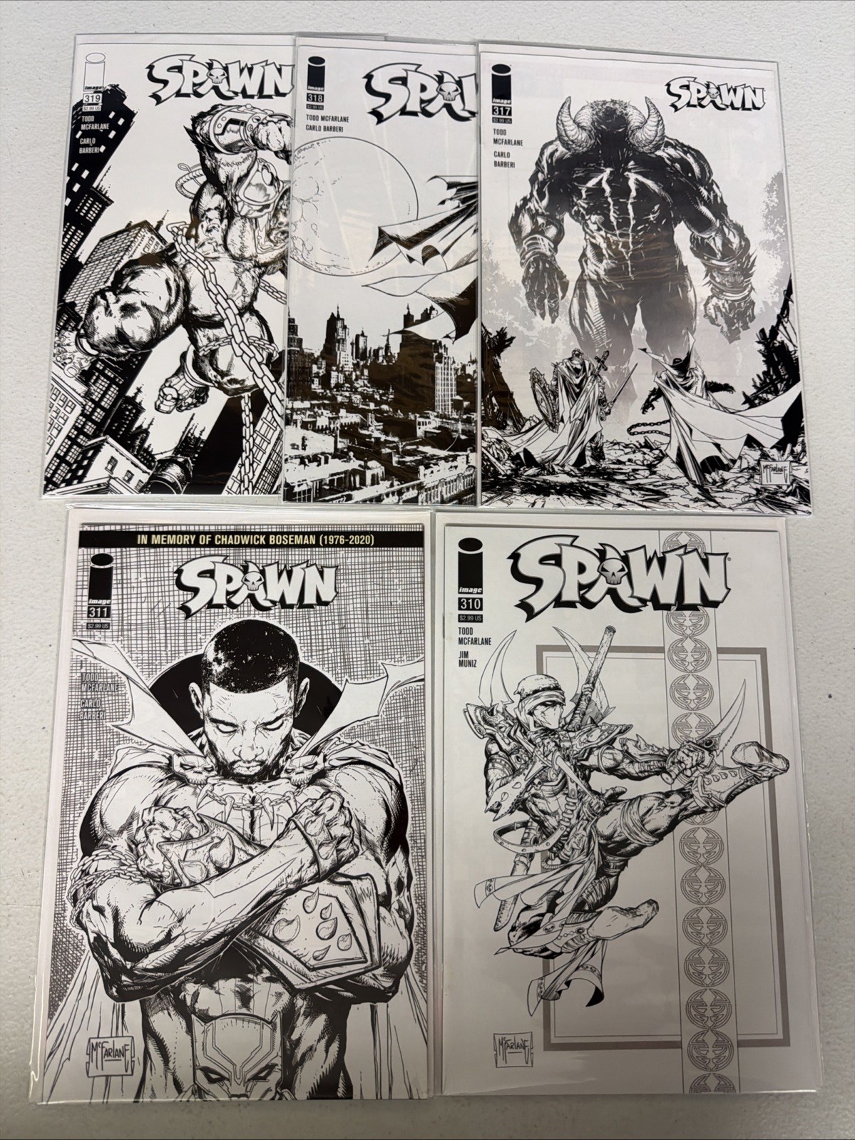 Spawn #310 311 317 318 319 Black & White Mcfarlane Variants Image Lot *S11