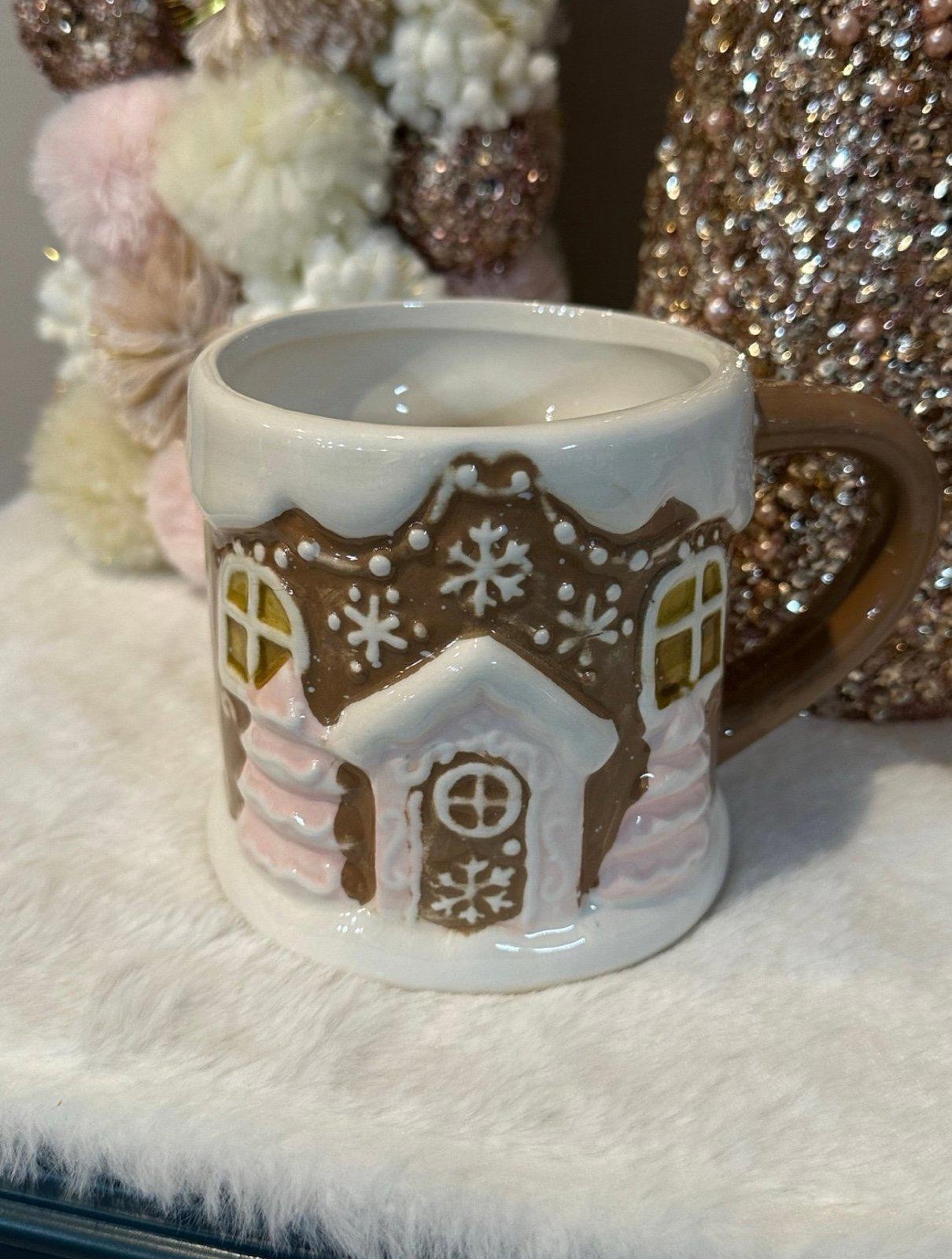Trending viral pink Gingerbread mug pinkmas