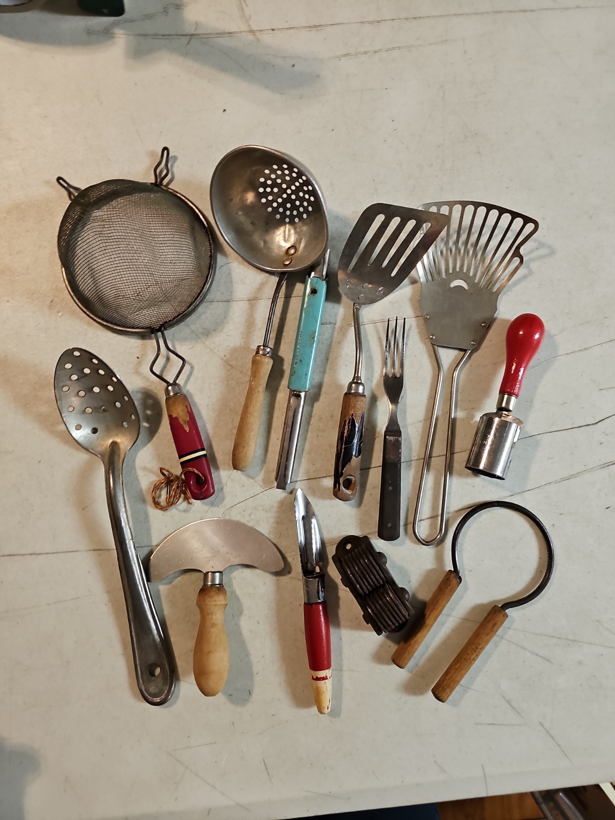 Vintage Primitive Kitchen Utensil Lot. Farmhouse Decor Country Vintage Primitive Kitchen Utensil Lot. Farmhouse Decor Country