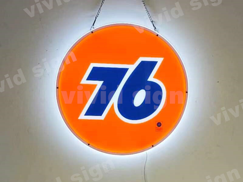 76 Gasoline Gas Motor Oil Fuel 2D LED 16\