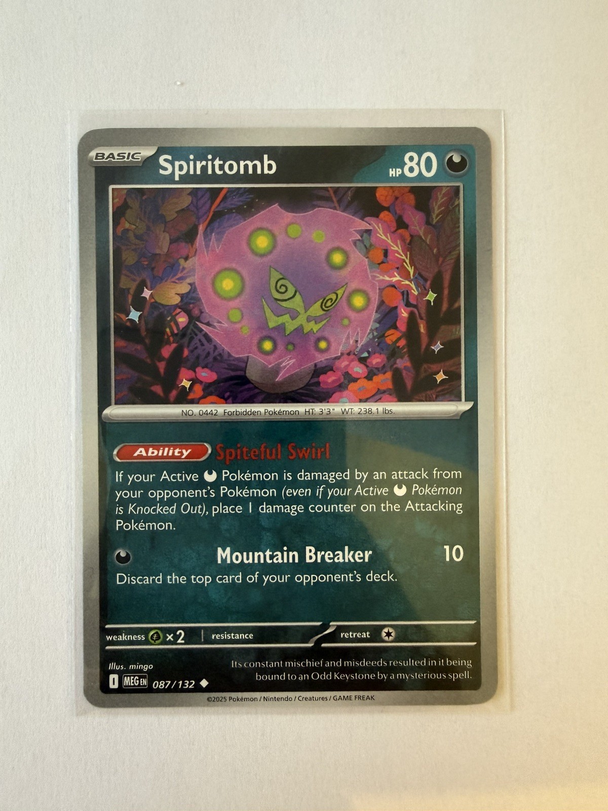 Spiritomb Play Pokémon Stamped Pokéween Halloween Promo MEG 087/132 Spiritomb Play Pokémon Stamped Pokéween Halloween Promo MEG 087/132