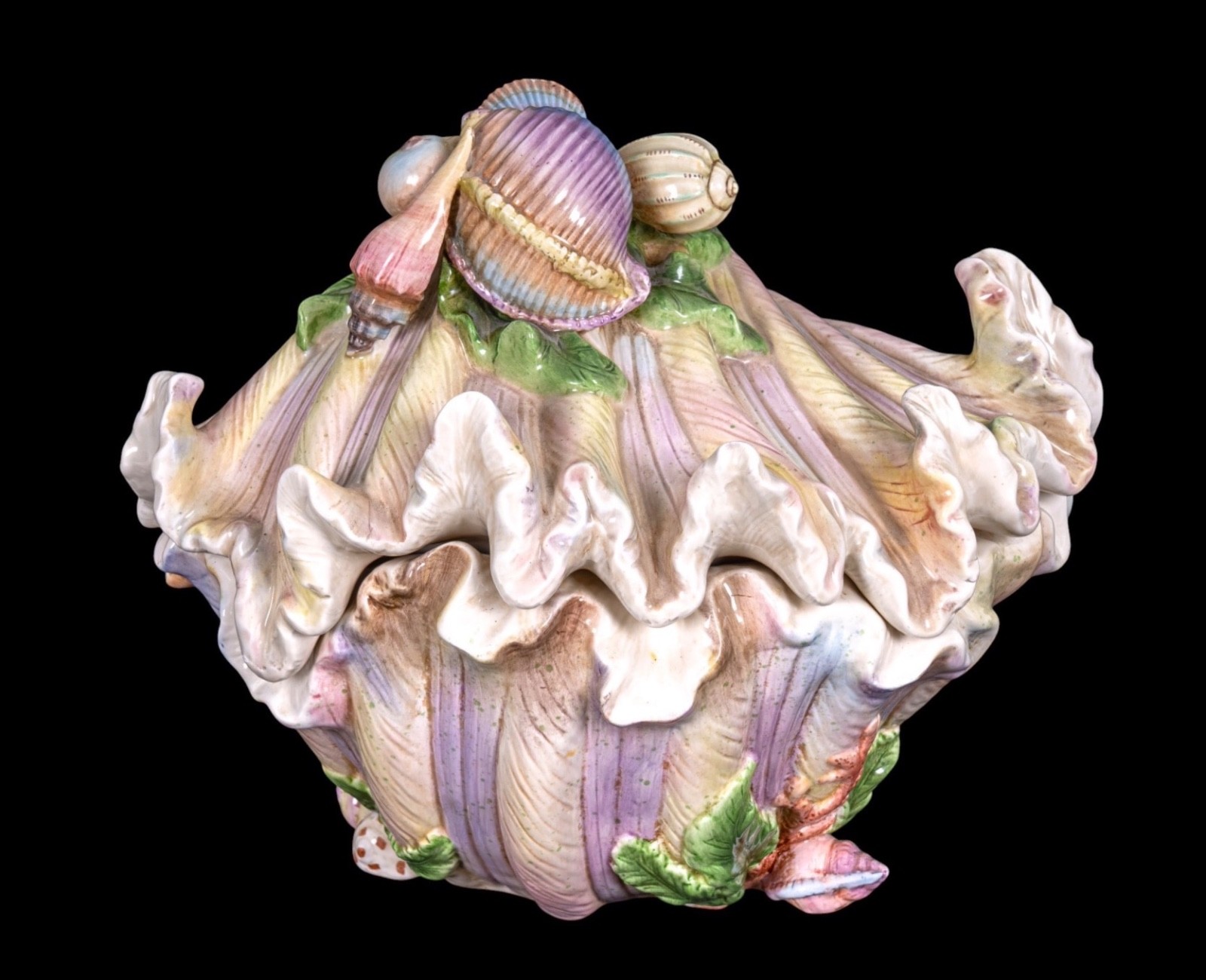 Large Kaldun And Bogle Statement Pottery Lidded Seashell Large Kaldun And Bogle Statement Pottery Lidded Seashell