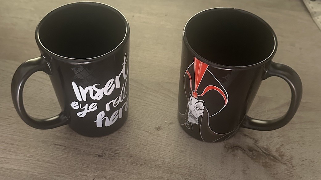 2 Identical Disney Aladdin JAFAR 12oz Mugs \