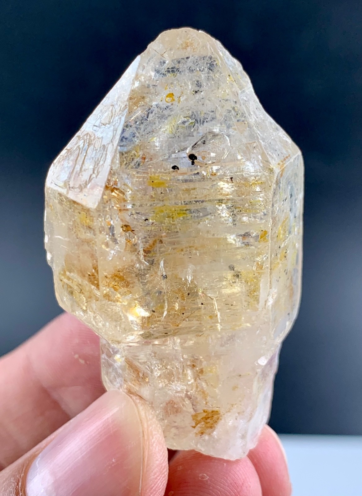 Very Interesting Rare Enhydro Window Quartz Crystal From Baluchistan Pakistan.