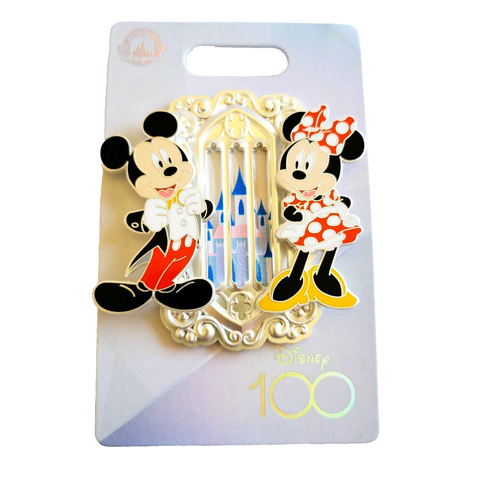 Disney Mickey and MInnie Mouse Fantasyland Castle Pin Set 2023 Disney100 Disney Mickey and MInnie Mouse Fantasyland Castle Pin Set 2023 Disney100