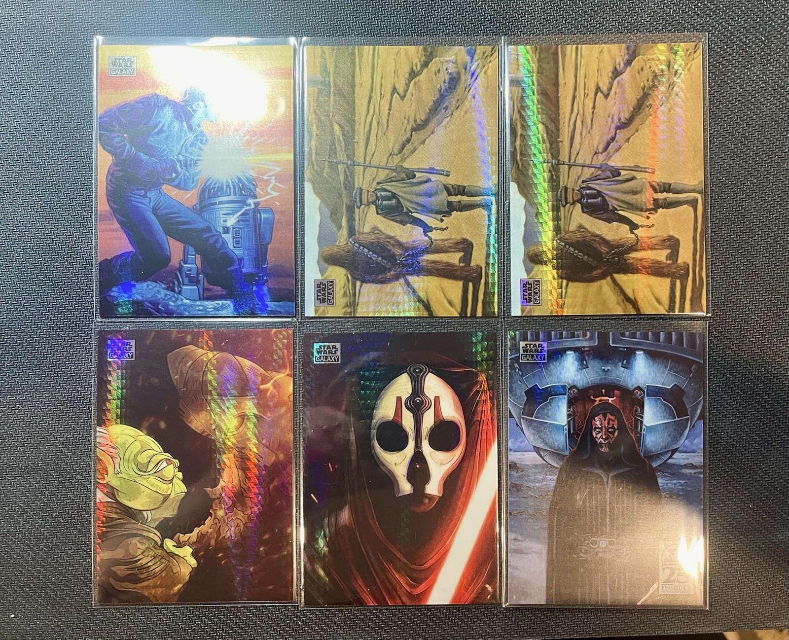 2024 Topps Star Wars Chrome Galaxy Prism Refractor /75 – 6 Card Lot 2024 Topps Star Wars Chrome Galaxy Prism Refractor /75 – 6 Card Lot