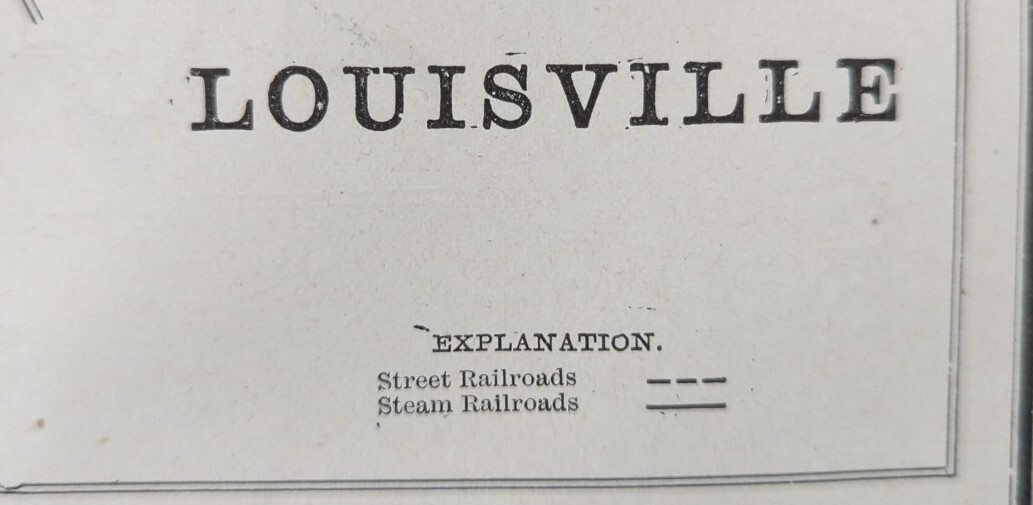 Vintage 1893 LOUISVILLE KENTUCKY Map 14\