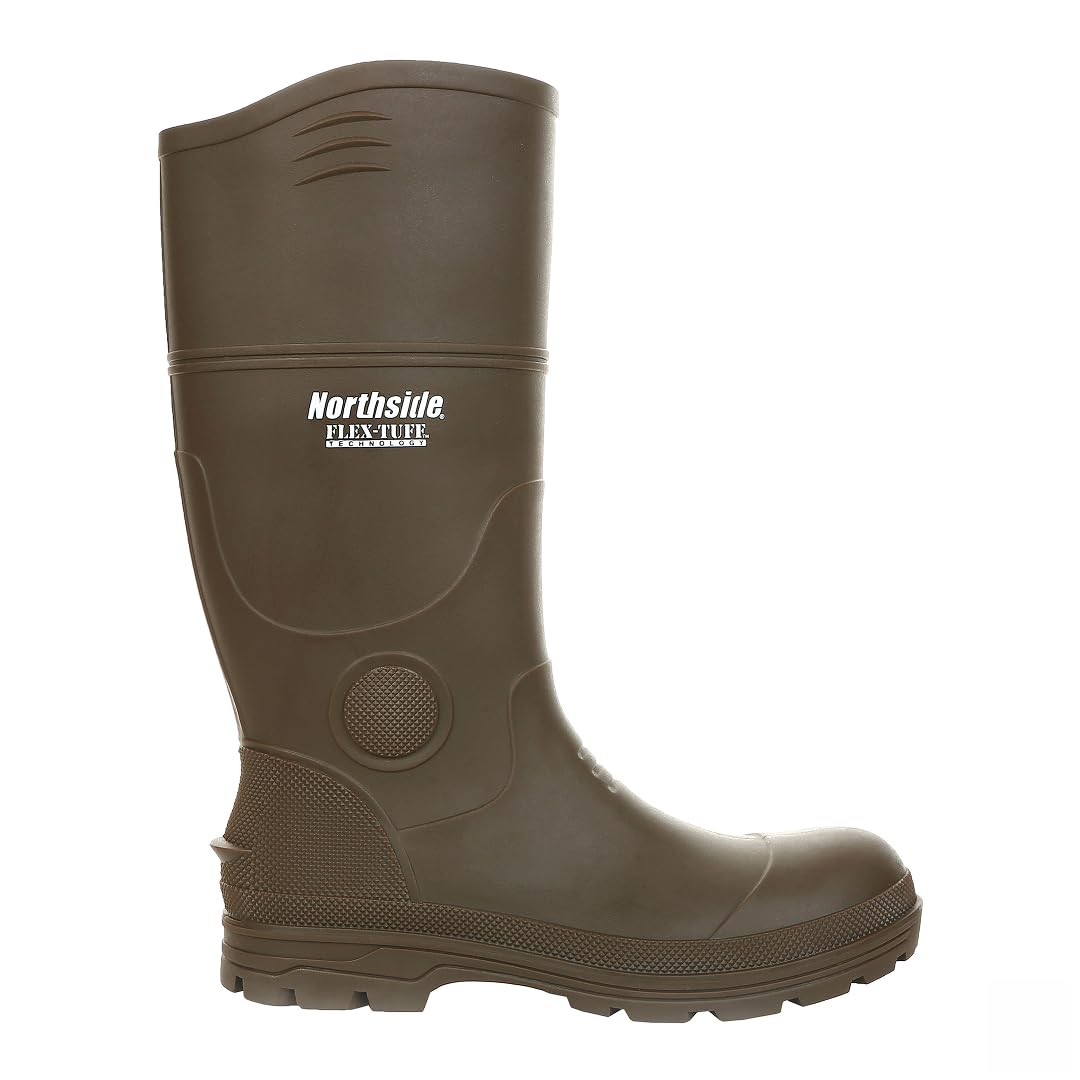 Northside Men\'s Walcot FLEX-TUFF Waterproof Rubber Boots, Dark Brown, Size 7 Northside Men\'s Walcot FLEX-TUFF Waterproof Rubber Boots, Dark Brown, Size 7