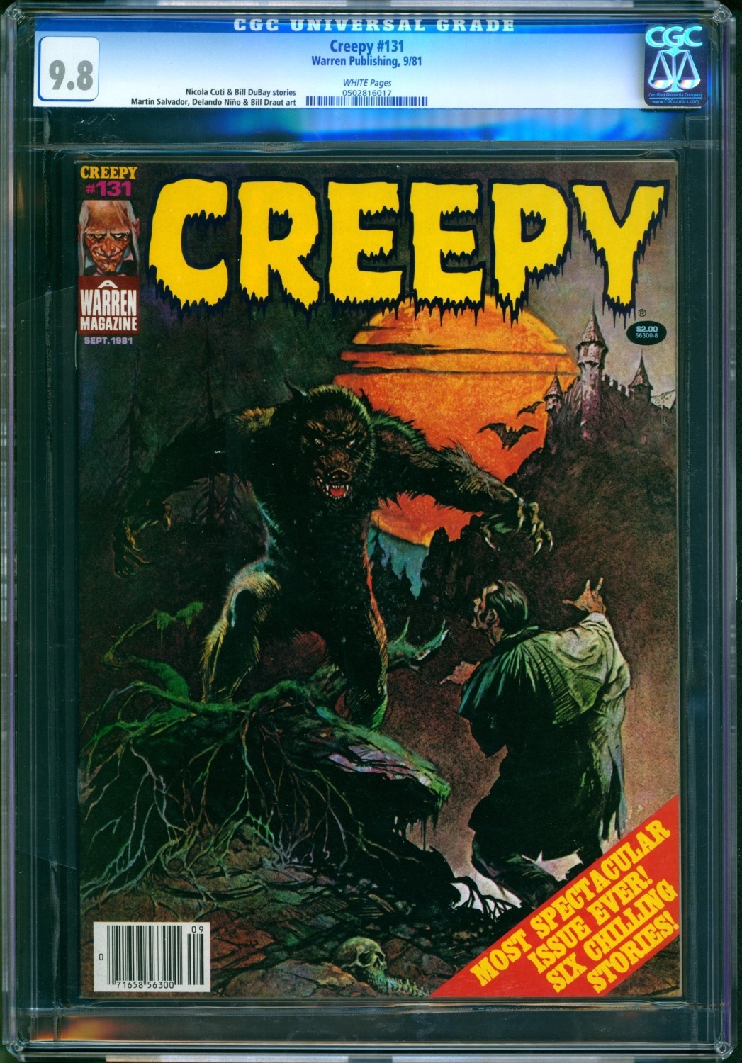 Creepy #131 CGC 9.8 White Pages - Iconic Frazetta Werewolf Cover 