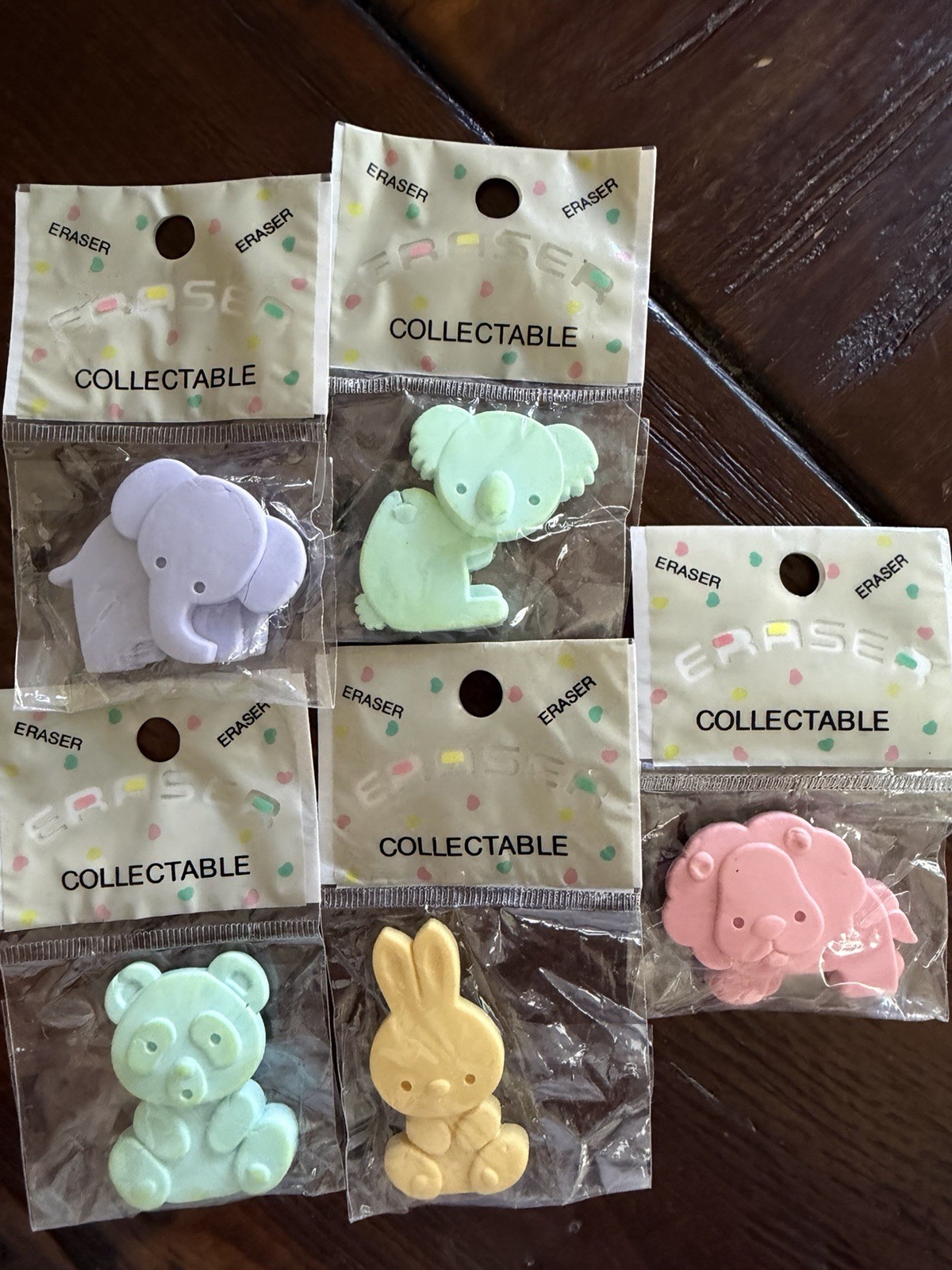 Vintage Set 1980’s Erasers Animals Prince Taiwan Vintage Set 1980’s Erasers Animals Prince Taiwan