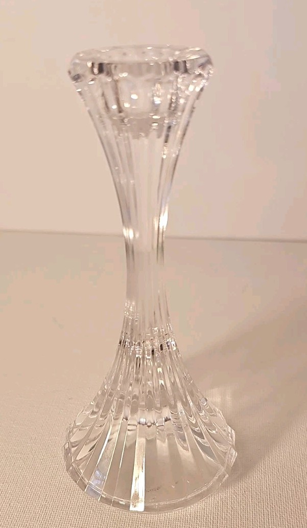 Mikasa Crystal 5.5” Tapered Candle Holders Park Lane Collection, Clear. Mikasa Crystal 5.5” Tapered Candle Holders Park Lane Collection, Clear.
