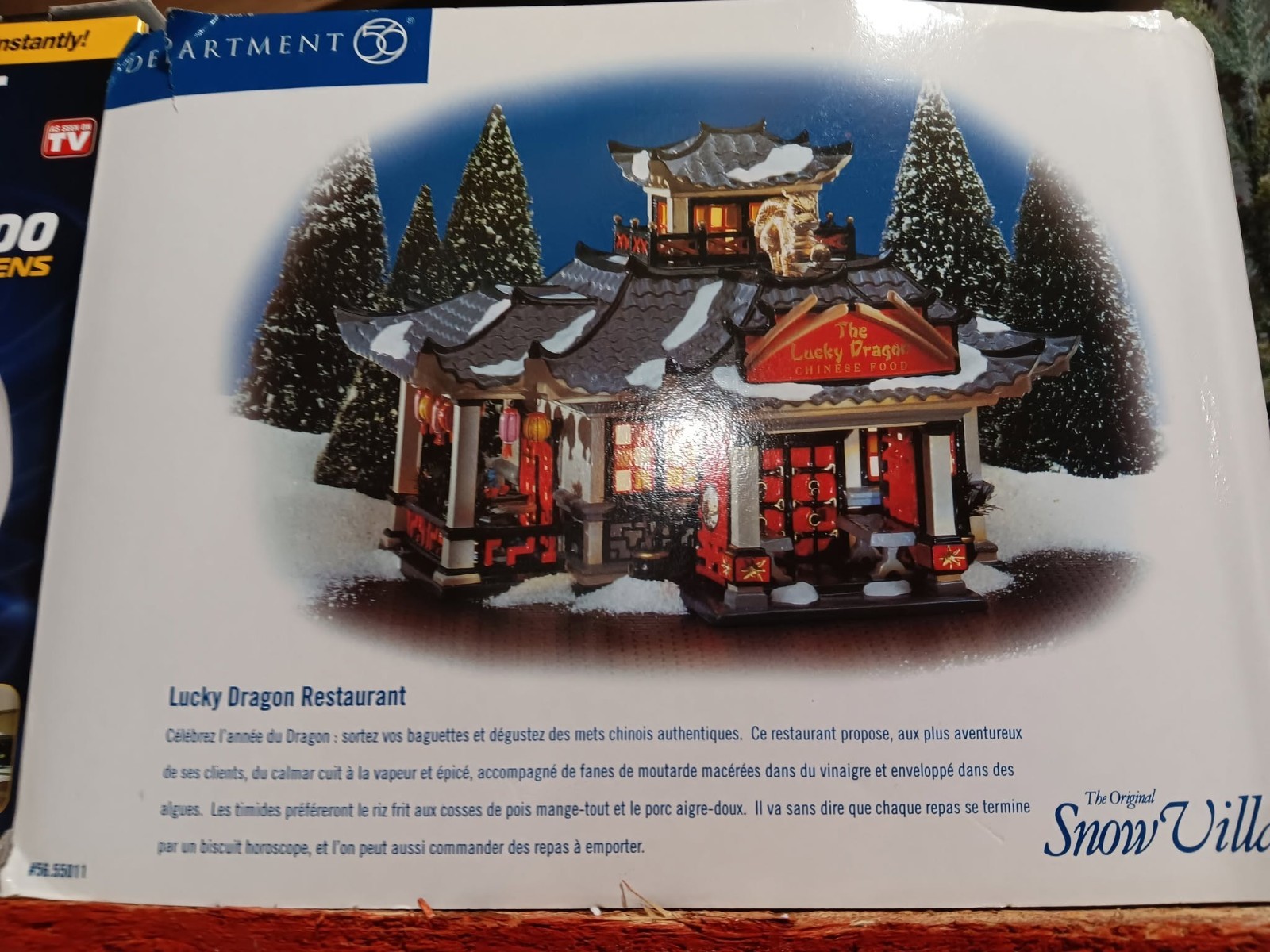 Dept 56 The Original Snow Village Lucky Dragon Restaurant 55011 Christmas