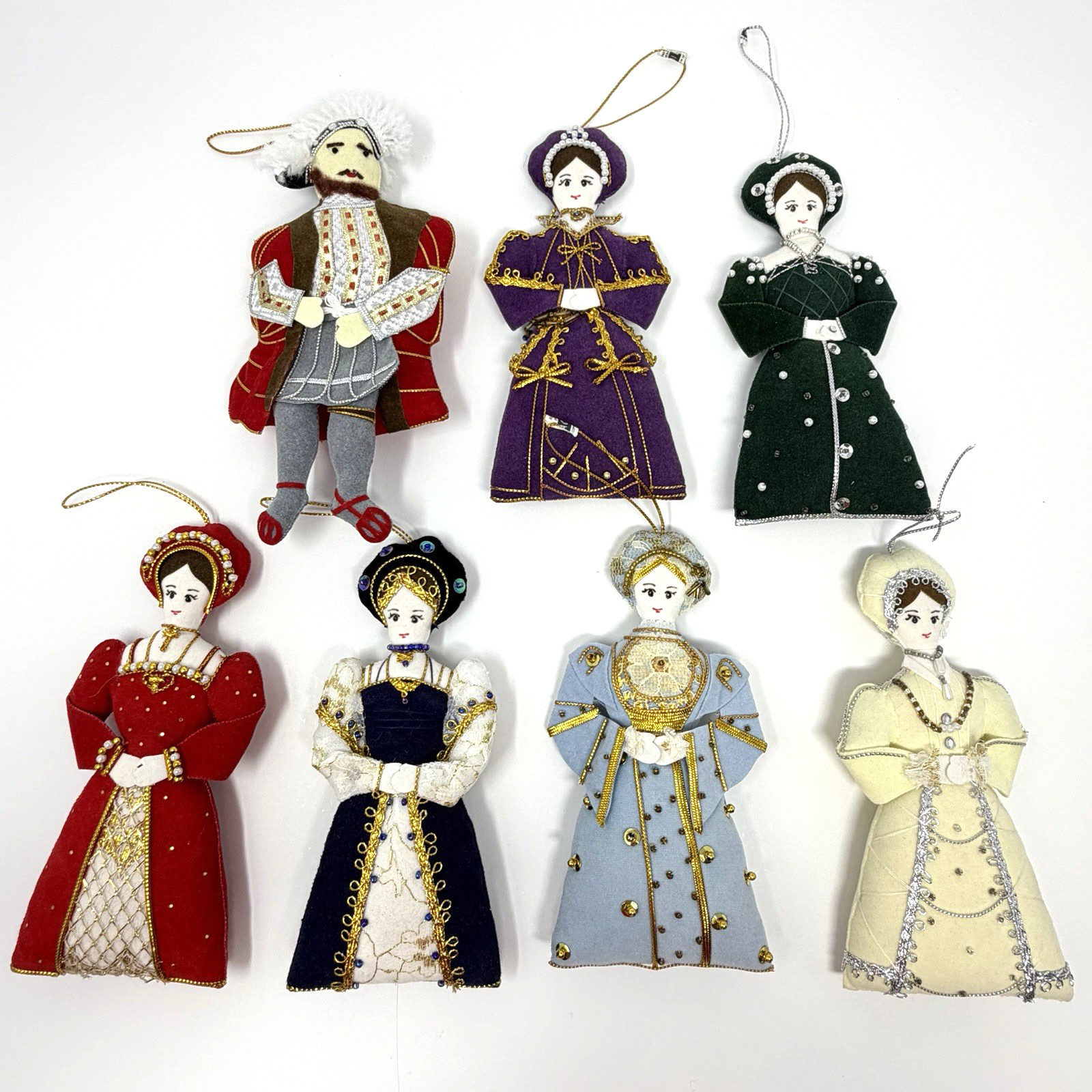 TUDORS St. Nicolas King Henry VII His 6 Queen Wives Complete Set LOT 7 Ornaments TUDORS St. Nicolas King Henry VII His 6 Queen Wives Complete Set LOT 7 Ornaments