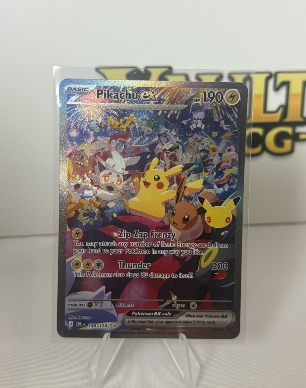 Pikachu 150/128 Full Art SIR Pokémon TCG 30th Anniversary NM - See Images Pikachu 150/128 Full Art SIR Pokémon TCG 30th Anniversary NM - See Images