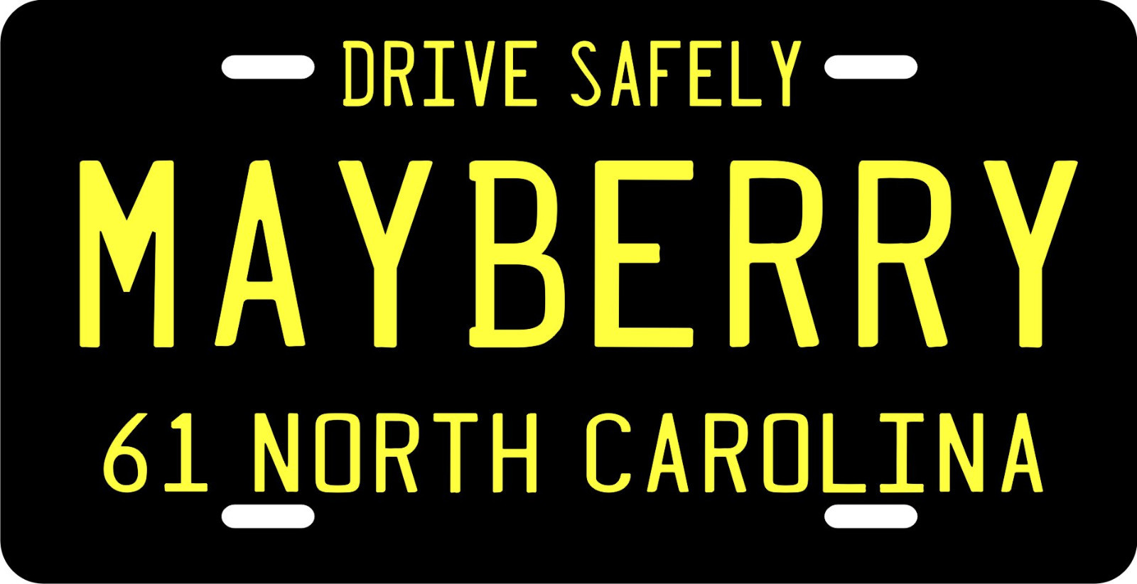 The Andy Griffith Show 1961 Mayberry North Carolina License plate