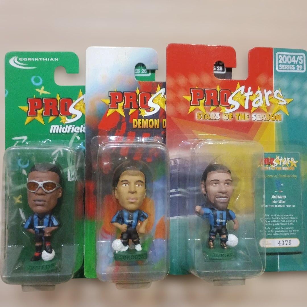 Corinthian ProStars Inter Milan 3 Football Player Figures 2004/5 Unopened