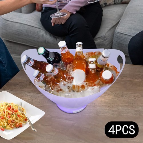 4 PCS LED Wine Ice Bucket Bar Luminous Bluetooth Subwoofer Speaker Ice Buckets