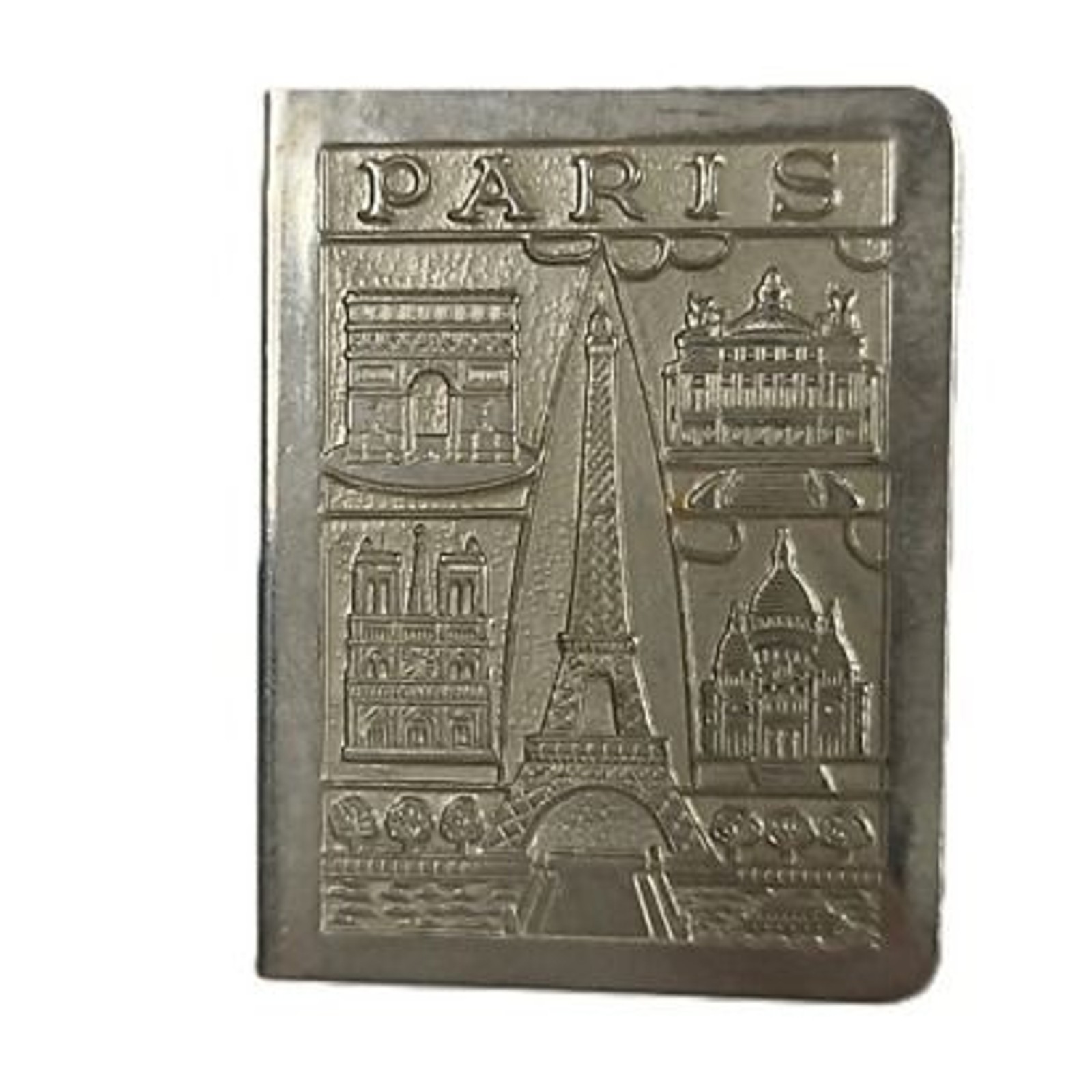 Vintage Matchbox Holder Case With Matchbox Paris Eiffel Tower Embossed Metal Vintage Matchbox Holder Case With Matchbox Paris Eiffel Tower Embossed Metal
