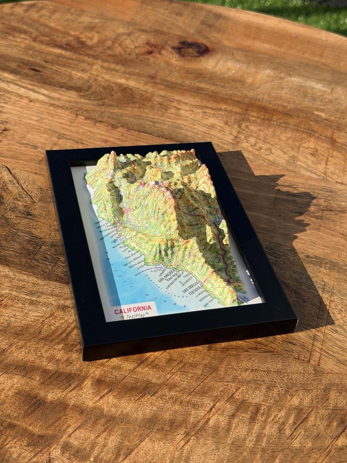 California 🌅 3D Topographical Raised Relief Map Framed Wall Art Gift Souvenir