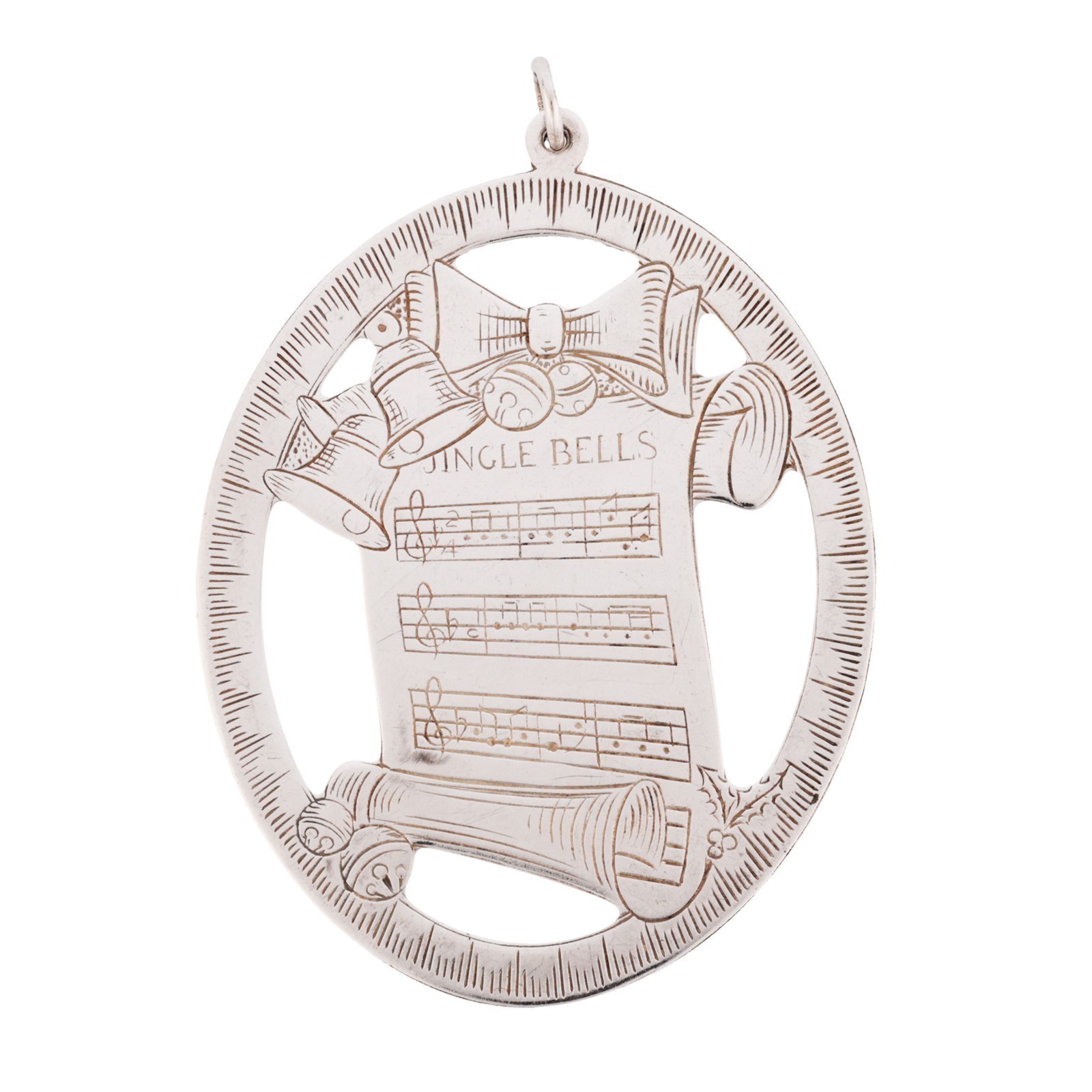 Lunt 1976 Sterling Silver Christmas Ornament Music Jingle Bell 925 Holiday Vtg