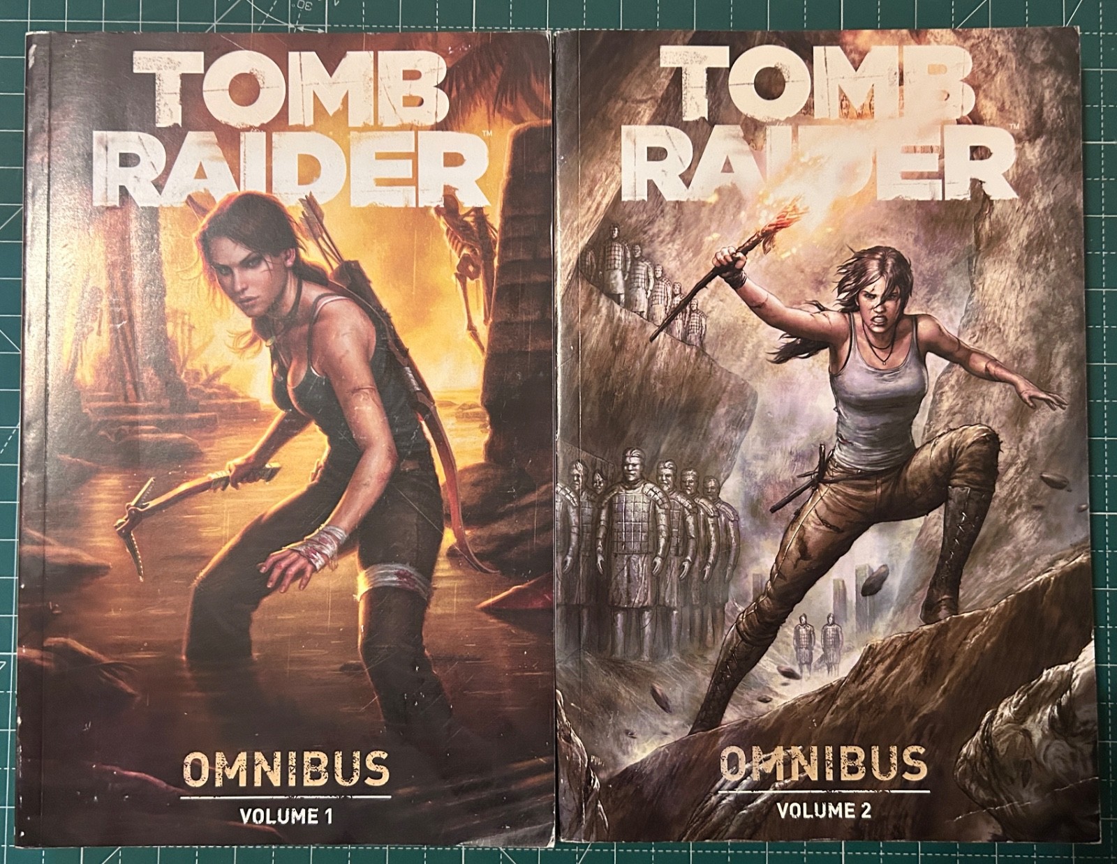 -= Tomb Raider Omnibus Volumes 1 & 2 TPB Graphic Novels Lot - Dark Horse Comic=-