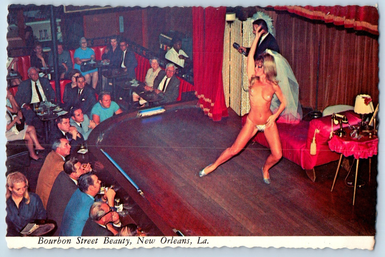 1978 Sexy Woman Dancing Bourbon Street Beauty Sho Bar New Orleans LA Postcard 1978 Sexy Woman Dancing Bourbon Street Beauty Sho Bar New Orleans LA Postcard