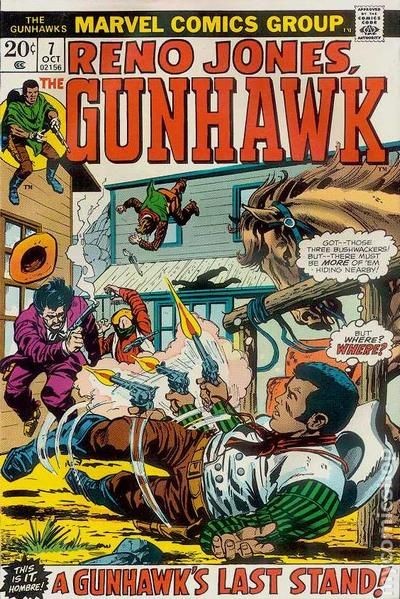 Gunhawks #7 VG 1973 Stock Image Low Grade