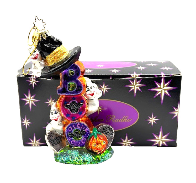 Christoper Radko Boo Grave Tidings Halloween 5.5\ Christoper Radko Boo Grave Tidings Halloween 5.5\