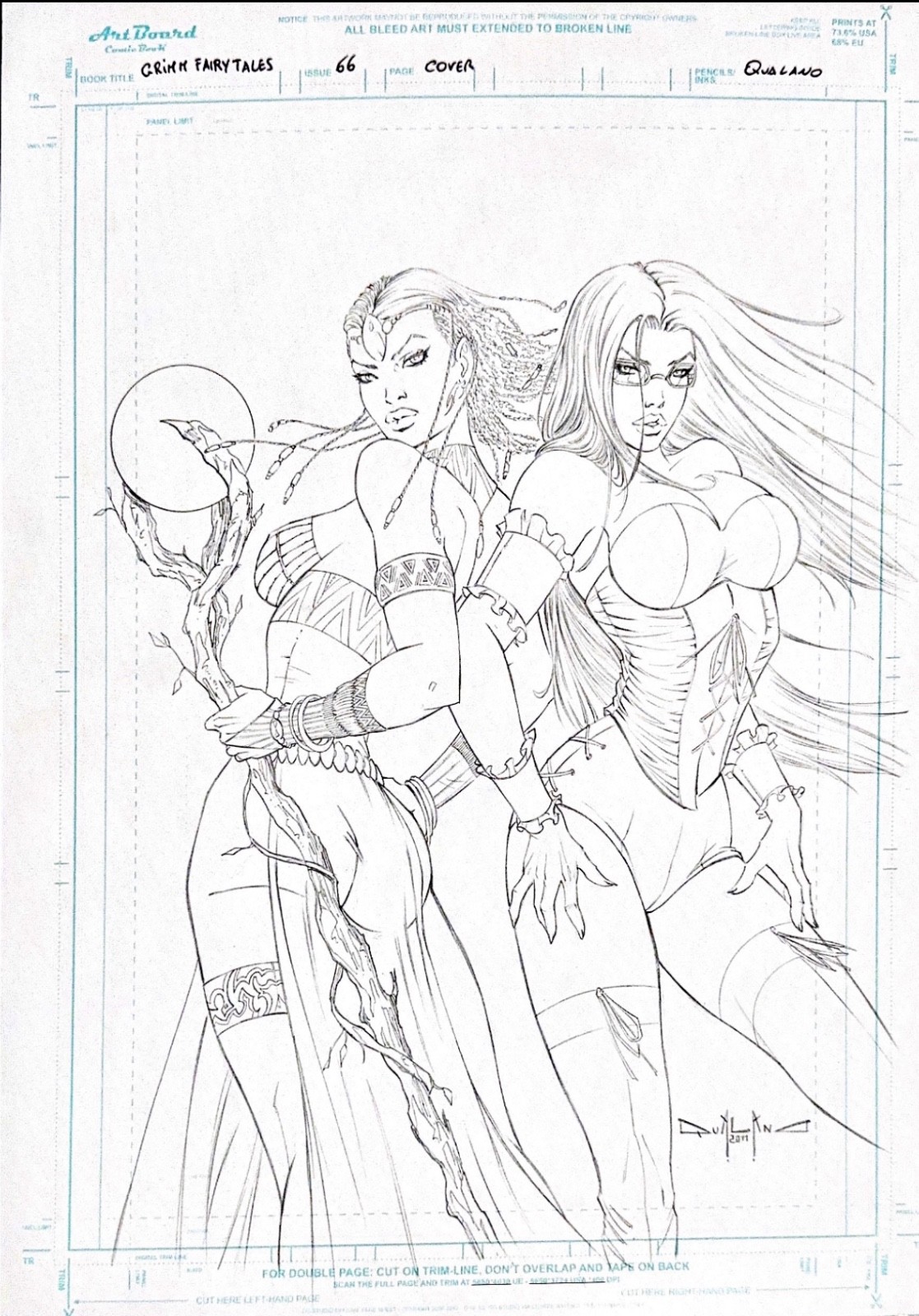 Original Cover / Zenescope .Grimm Fairy Tales 66 . Artist :Pasquale Qualano