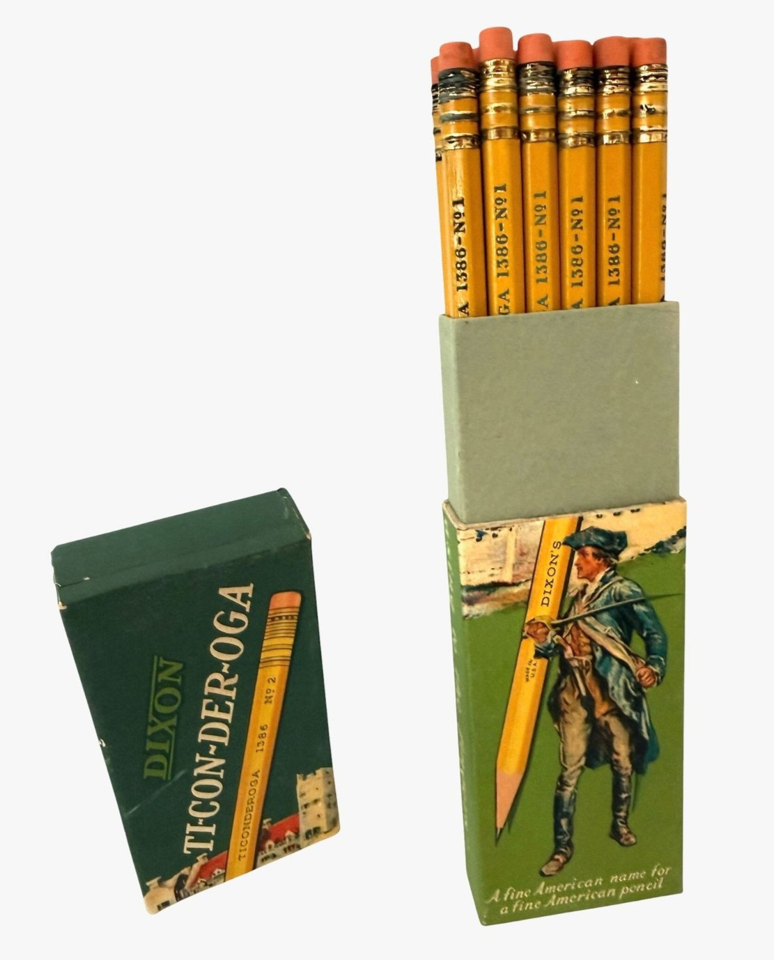 Vintage Dixon Ticonderoga Pencils Yellow Number 1 In Original Box NIB Vintage Dixon Ticonderoga Pencils Yellow Number 1 In Original Box NIB