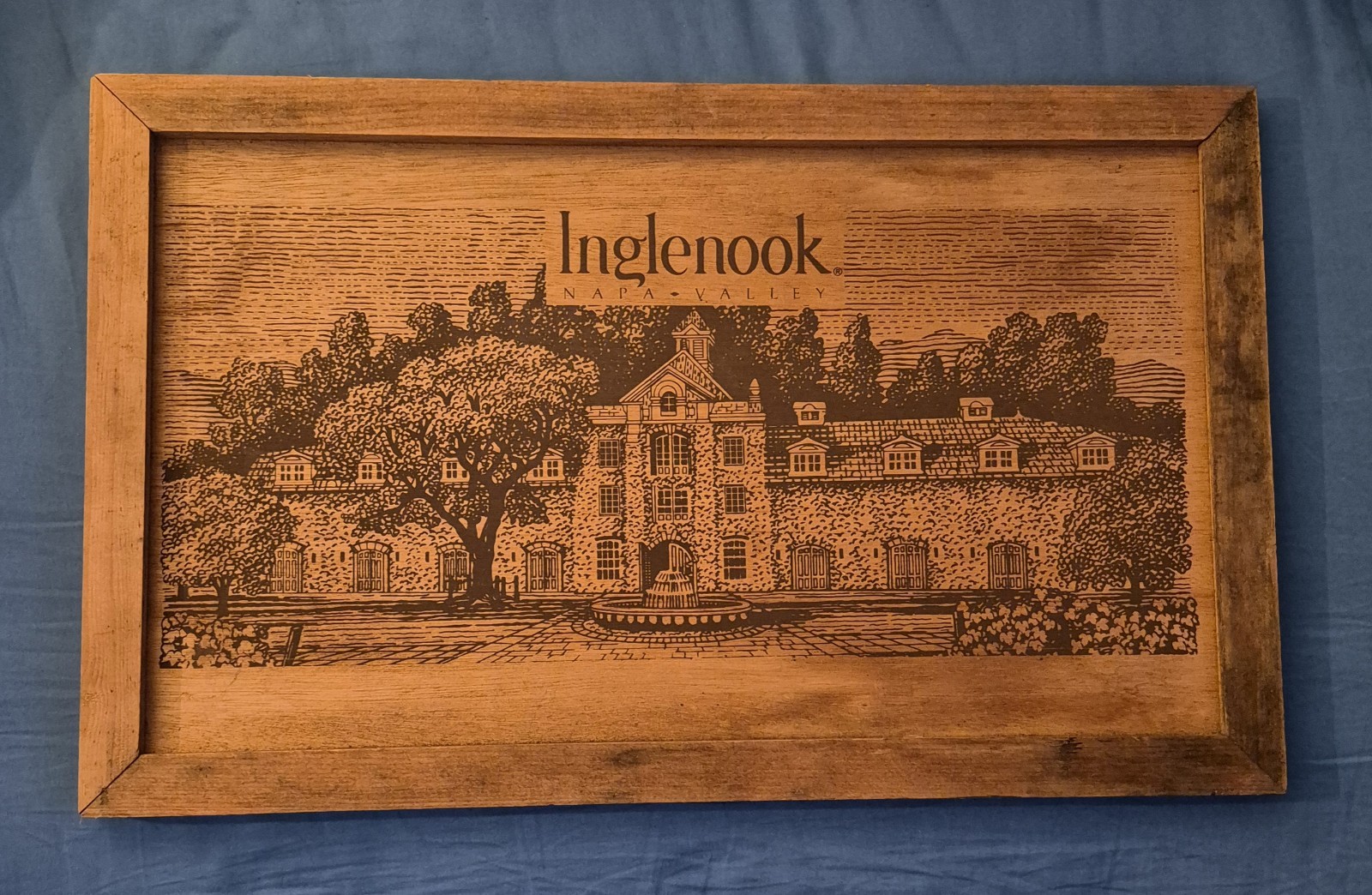 Vintage Inglenook Napa Valley Framed Wood Sign Winery Decor Ruszel Woodworks