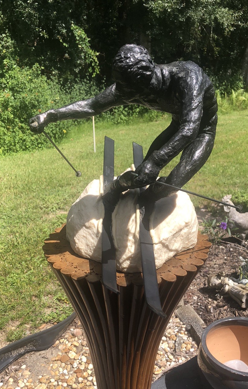 Vintage CA Artist Thomas Holland 1917 - 2004 Skier Skiing Sculpture 1977 LTD ED Vintage CA Artist Thomas Holland 1917 - 2004 Skier Skiing Sculpture 1977 LTD ED