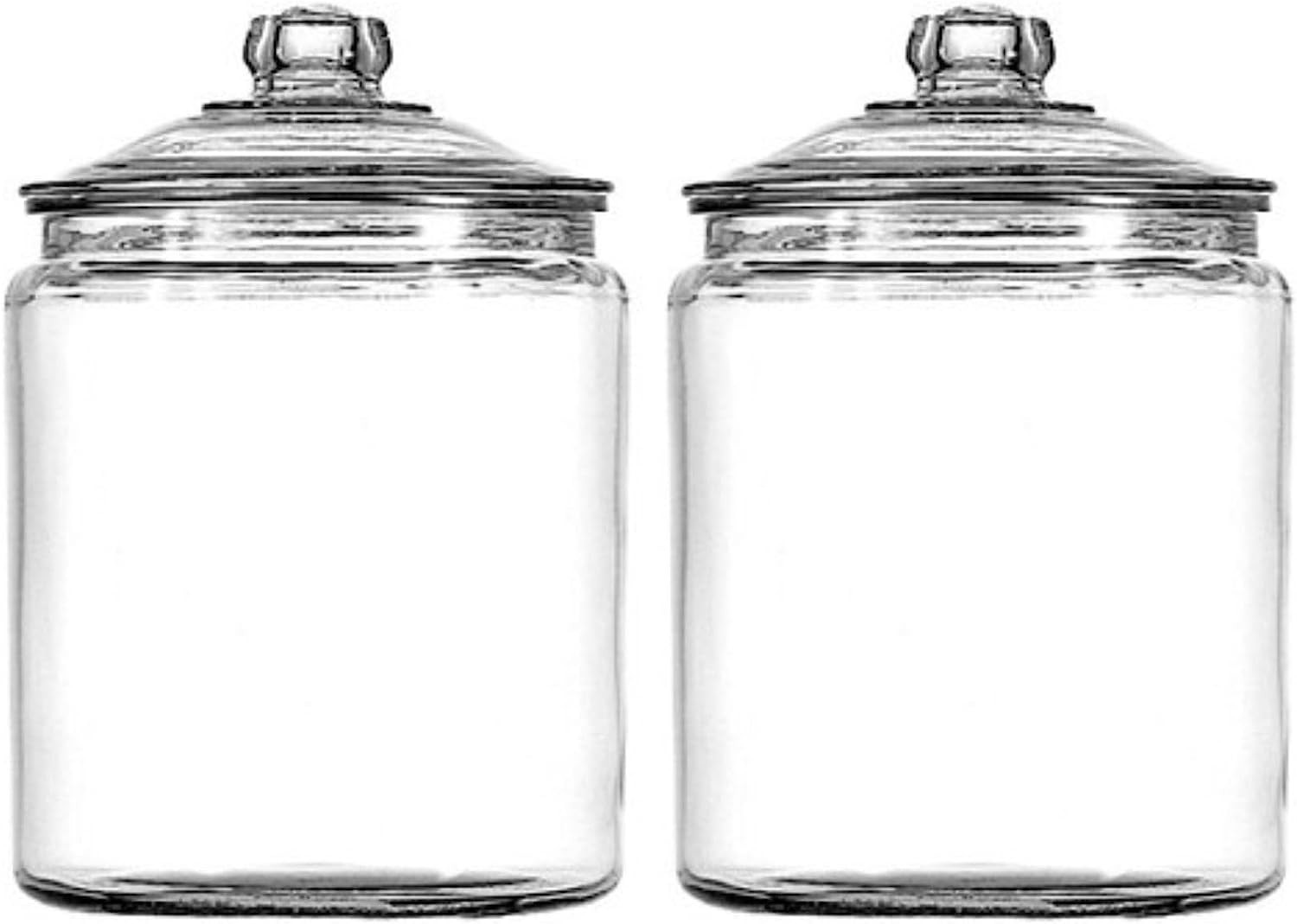 Heritage Hill 1 Gallon Glass Jar with Lid, Set of 2 Heritage Hill 1 Gallon Glass Jar with Lid, Set of 2