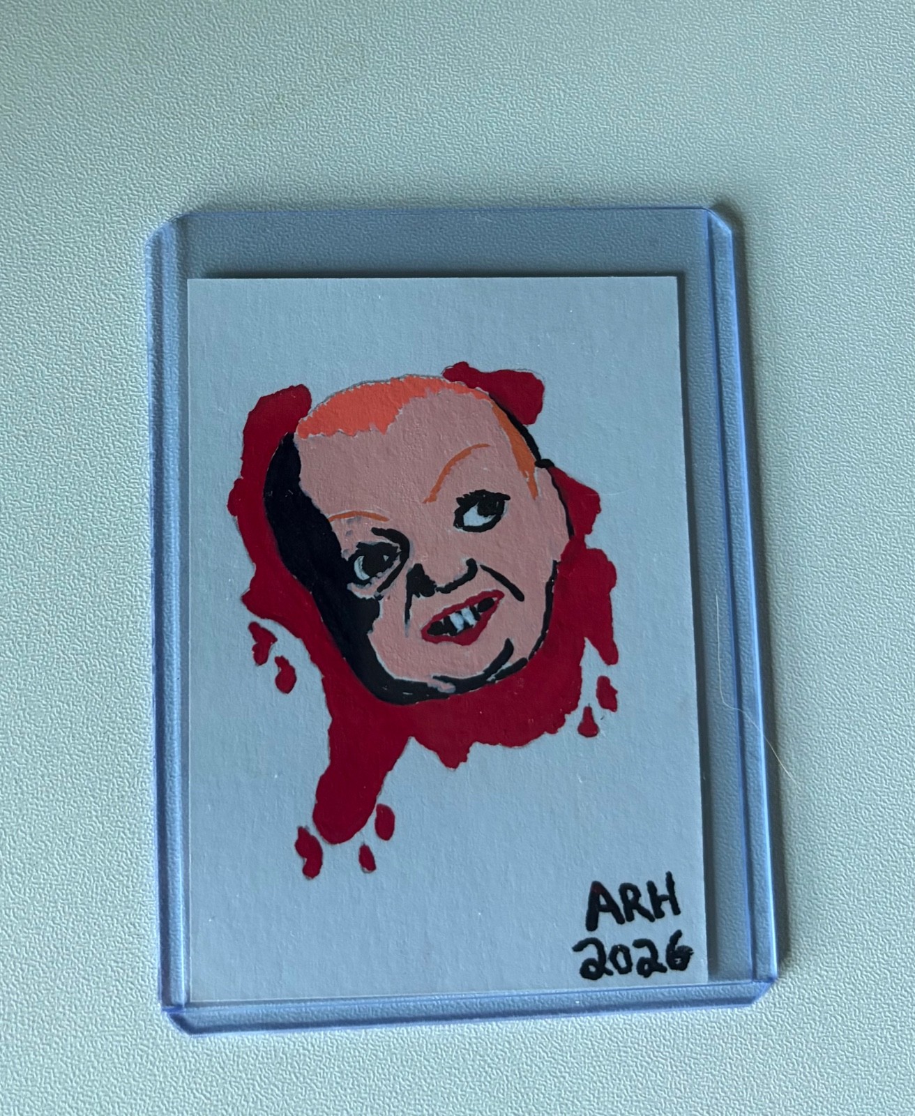 1/1 Deep Red Dario Argento Movie Hand Drawn Horror Autograph Card