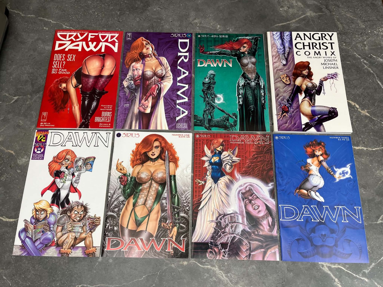 Rare Cry For Dawn #5 2nd Print Dawn Lucifer\'s Halo #1-4 Drama #1 Linsner Lot