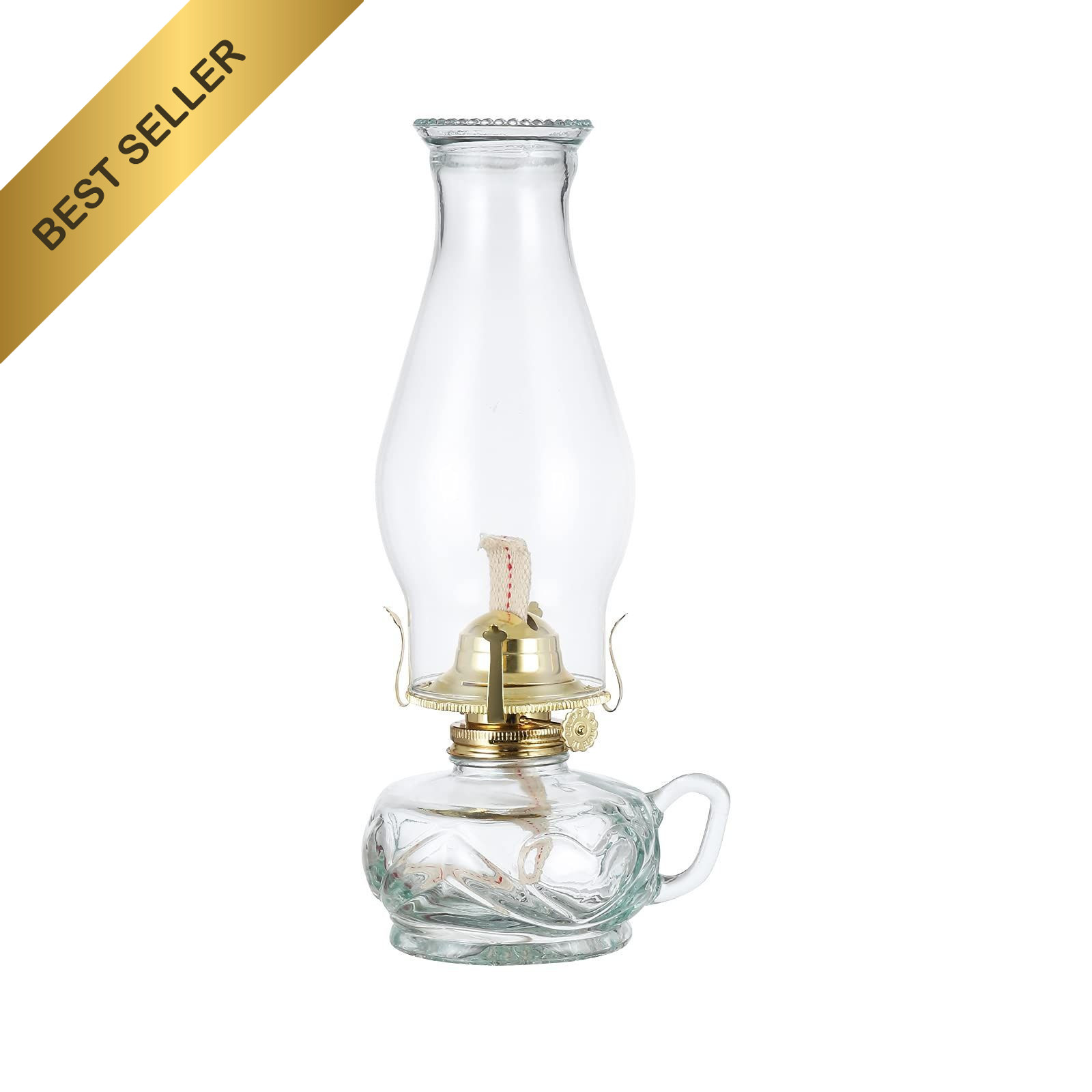 Classic Large Kerosene Lamp Handle Clear Oil Lantern 12 Vintage Glass Chamber Classic Large Kerosene Lamp Handle Clear Oil Lantern 12 Vintage Glass Chamber