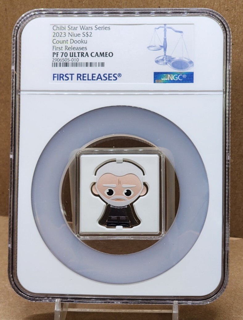 2023 NIUE $2 CHIBI - STAR WARS - COUNT DOOKU - NGC PF70 UC FR .999 SILVER COIN