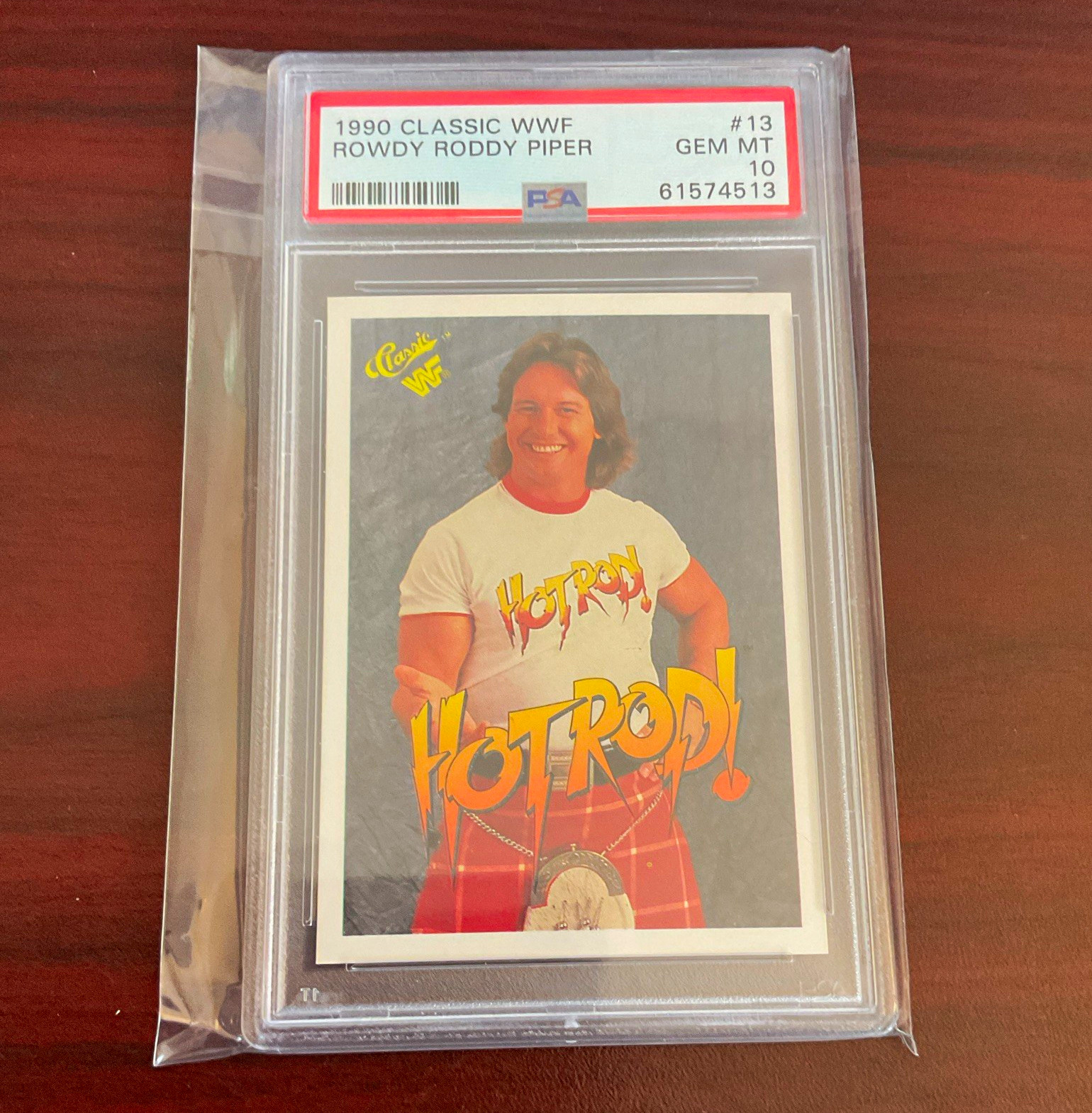 Classic 1990 Classic WWF Rowdy Roddy Piper #13 PSA 10 Graded