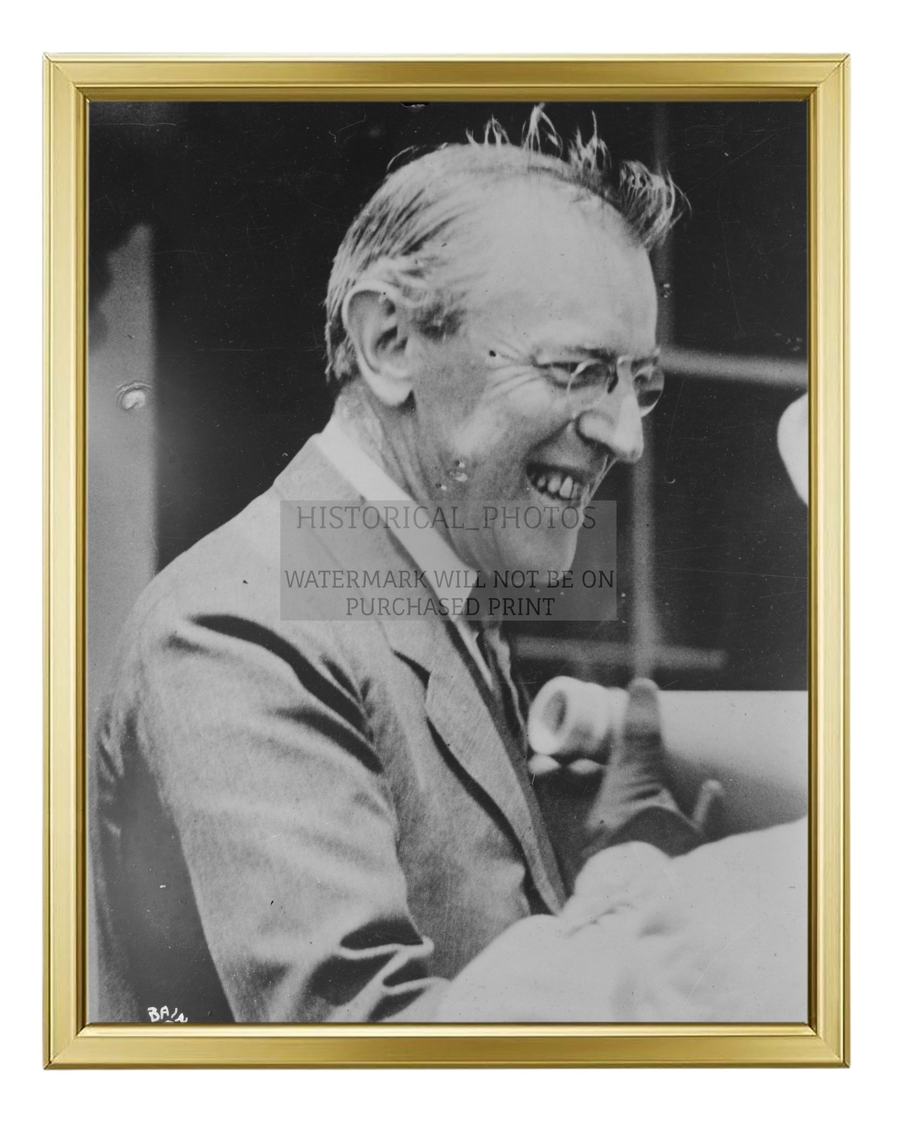 WOODROW WILSON PRESIDENT US 1920S WWI PARADE CROWD 8X10 GOLD FRAMED PHOTO