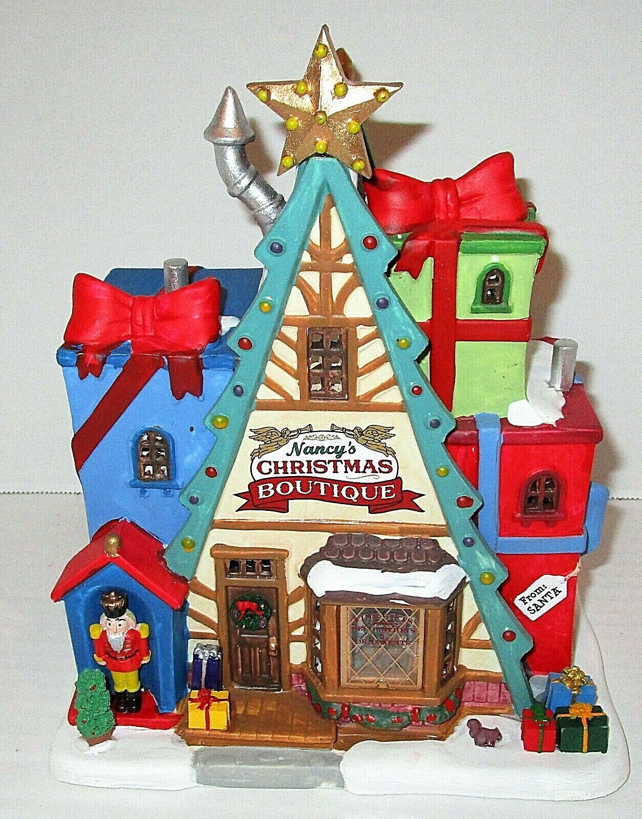 LEMAX CHRISTMAS VILLAGE ~ Lighted Porcelain Building NANCY\'S CHRISTMAS BOUTIQUE LEMAX CHRISTMAS VILLAGE ~ Lighted Porcelain Building NANCY\'S CHRISTMAS BOUTIQUE