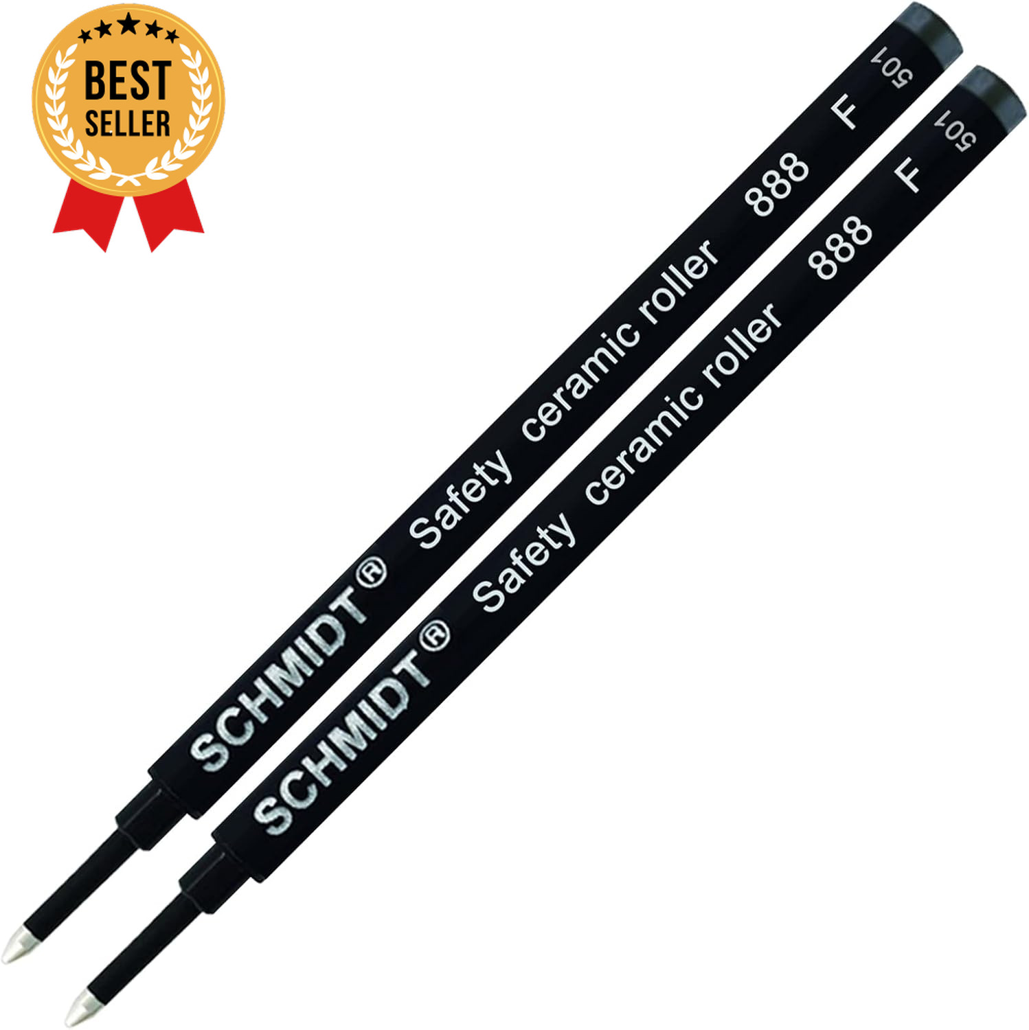 Schmidt German Roller Pen Black Refill Safety Ceramic Roller 888 F (2 Pieces) Schmidt German Roller Pen Black Refill Safety Ceramic Roller 888 F (2 Pieces)