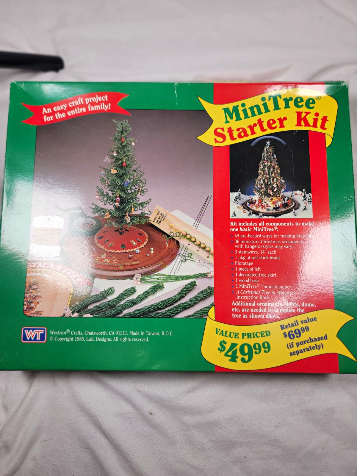 RARE Vintage 1985 Westrim MiniTree Christmas Tree Beaded Craft Kit NOS Unused RARE Vintage 1985 Westrim MiniTree Christmas Tree Beaded Craft Kit NOS Unused