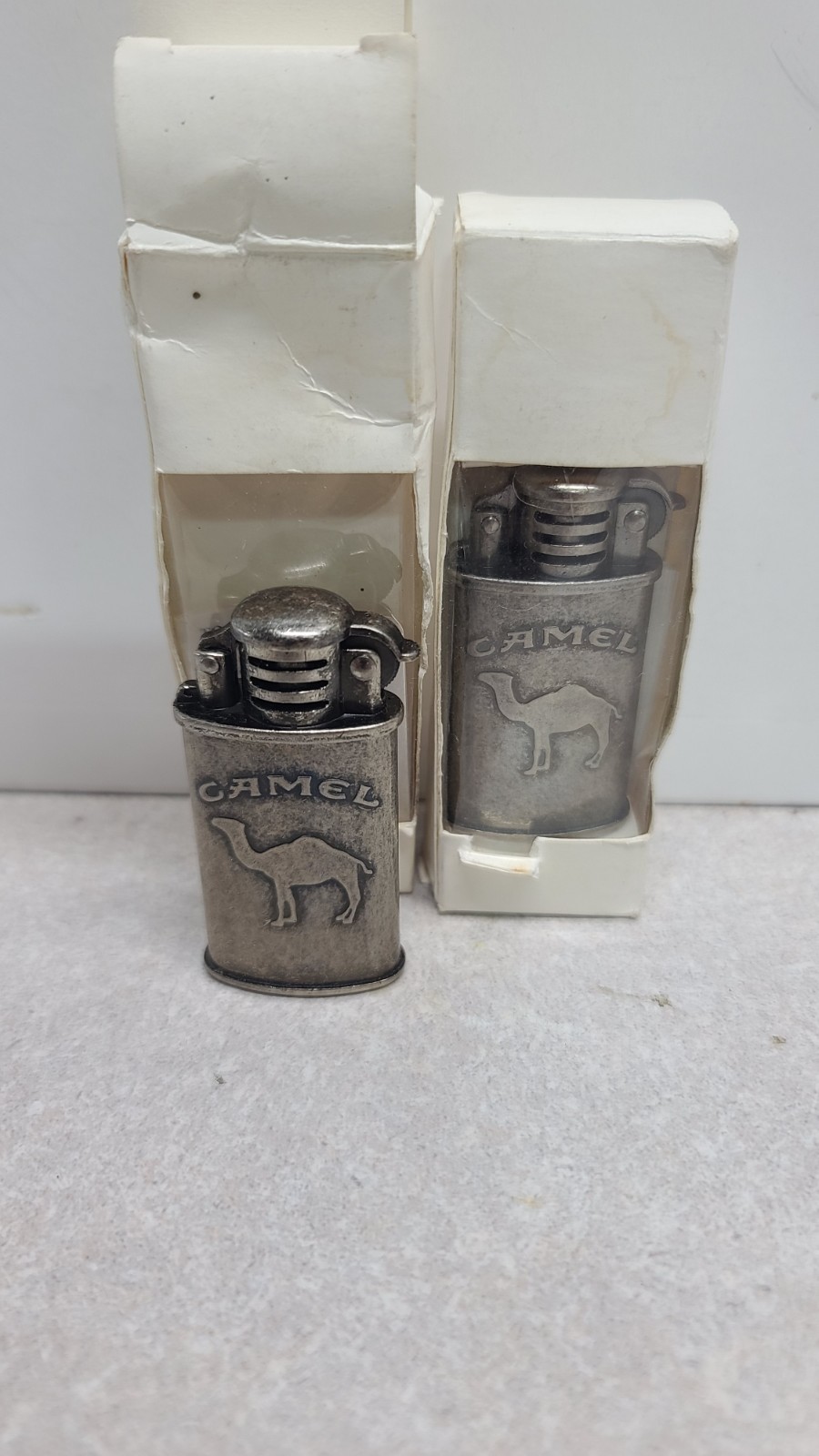 2 Camel Vintage Trench Art Lighter in Pewter Finish new 2 Camel Vintage Trench Art Lighter in Pewter Finish new