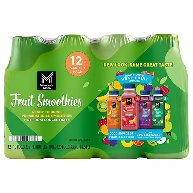 Member's Mark Smoothie Variety Pack, 10 fl. oz., 12 pk. Member's Mark Smoothie Variety Pack, 10 fl. oz., 12 pk.
