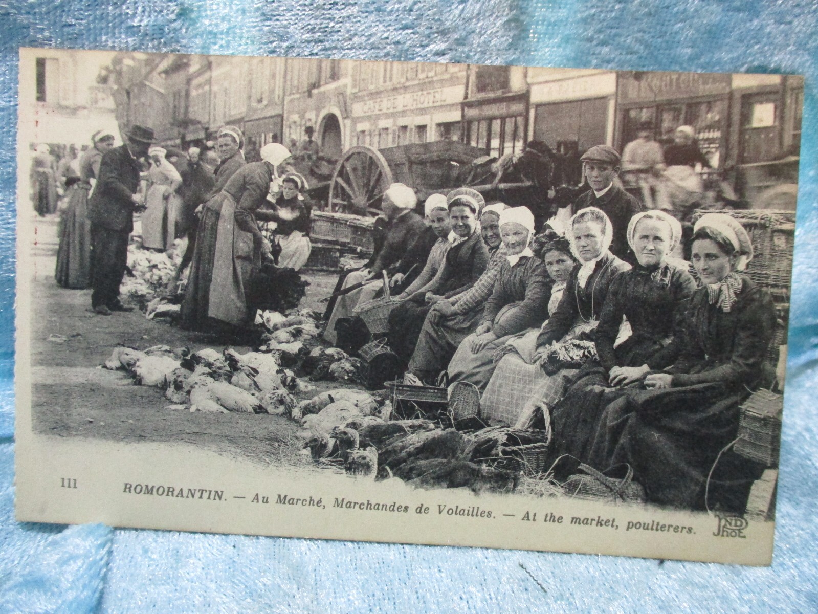 Romorantin at the market Postcard Romorantin at the market Postcard