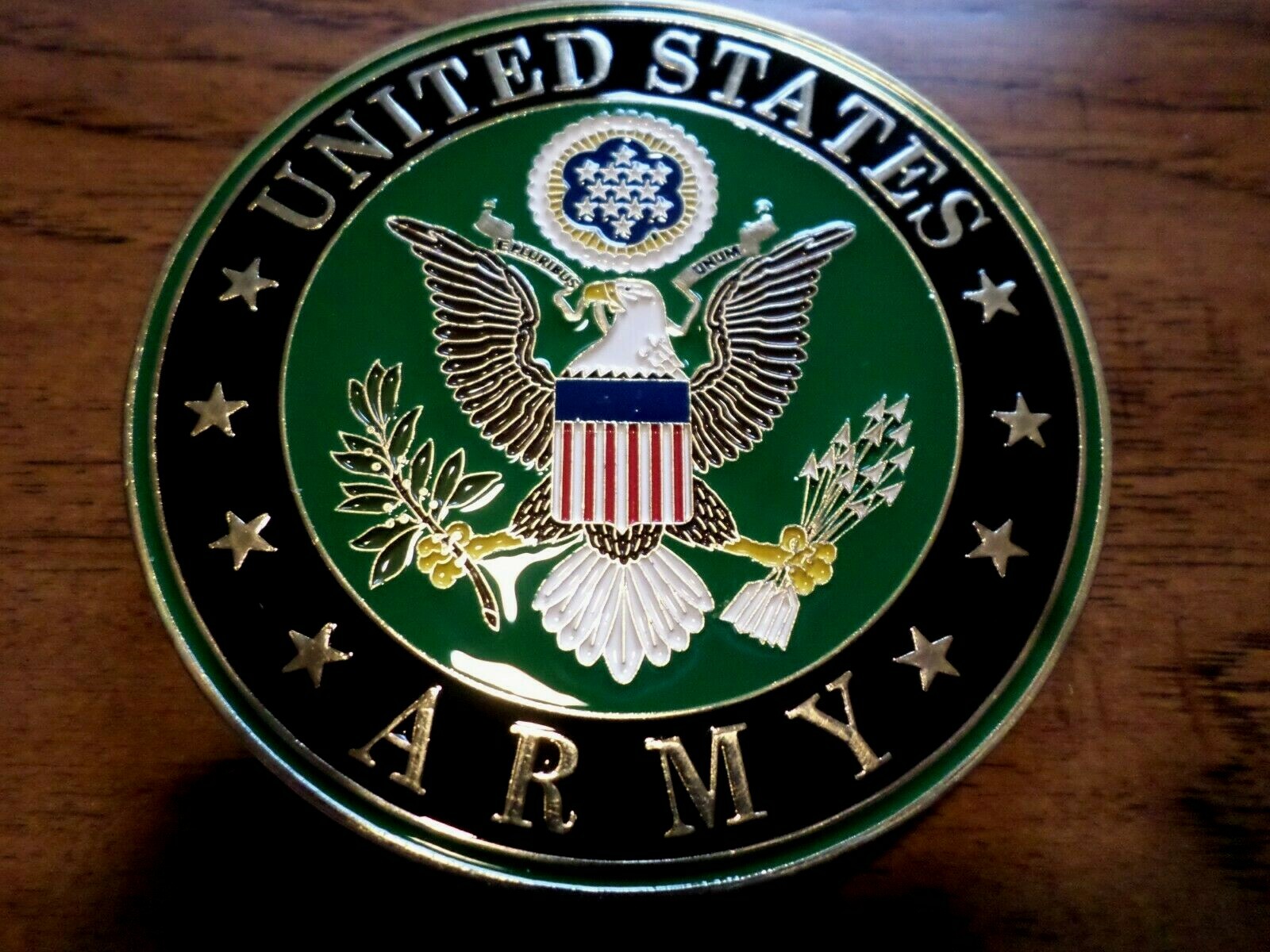 U.S ARMY AUTOMOBILE GRILL BADGE ALL WEATHER EMBLEM AUTO HOME MEDALLION U.S ARMY AUTOMOBILE GRILL BADGE ALL WEATHER EMBLEM AUTO HOME MEDALLION
