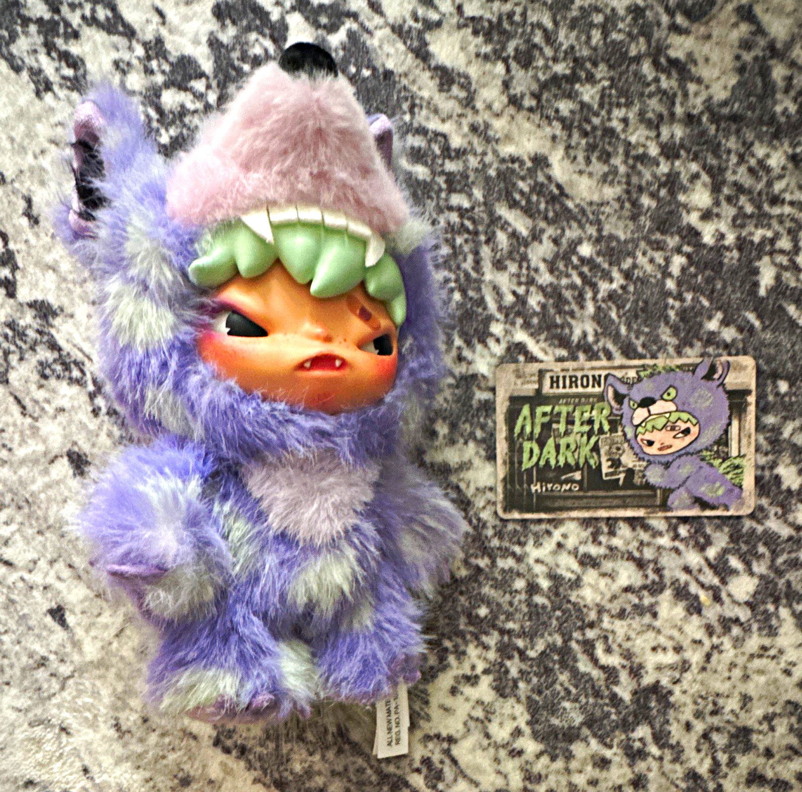 POP MART Hirono After Dark Series Plush Doll Pendant Off Script Includes Card