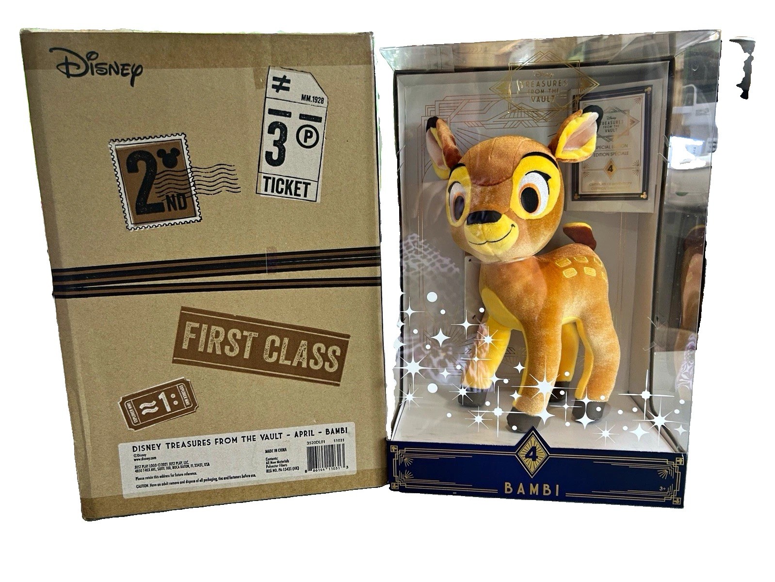 Treasures From The Vault Limited Edition Bambi Plush New In Box #4 w/mailer Treasures From The Vault Limited Edition Bambi Plush New In Box #4 w/mailer