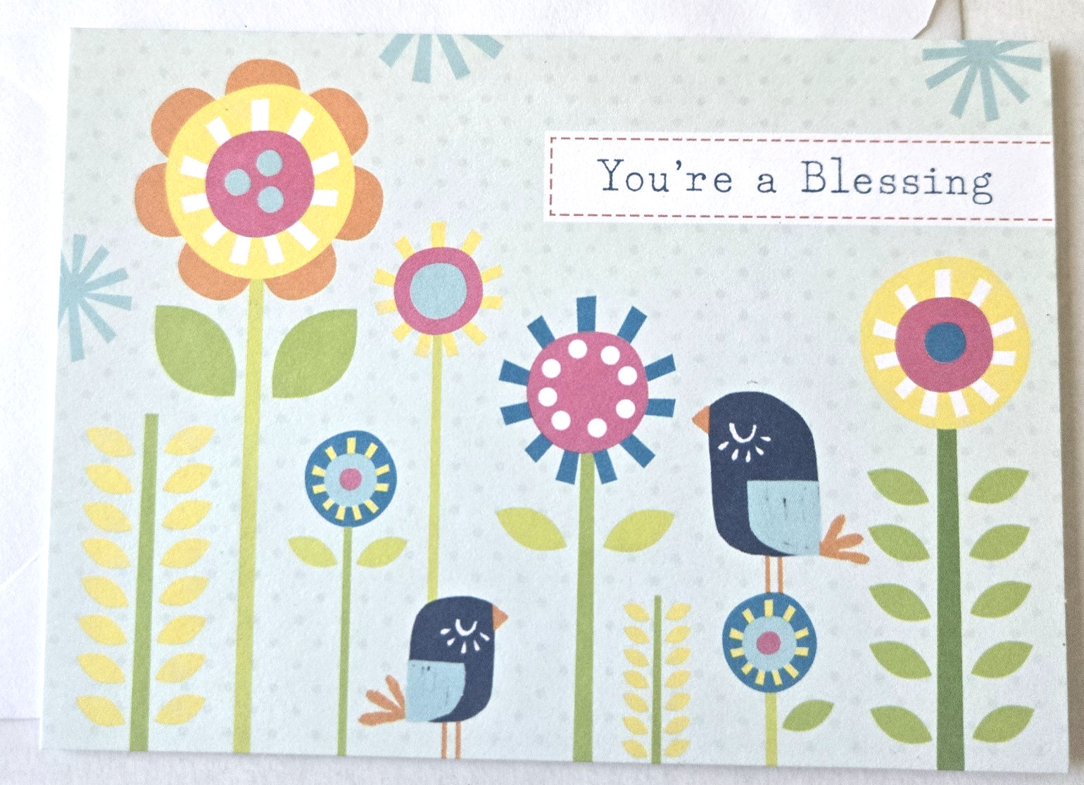 Greeting Card Blank Note Card Hallmark You\'re a Blessing Flowers Birds Greeting Card Blank Note Card Hallmark You\'re a Blessing Flowers Birds