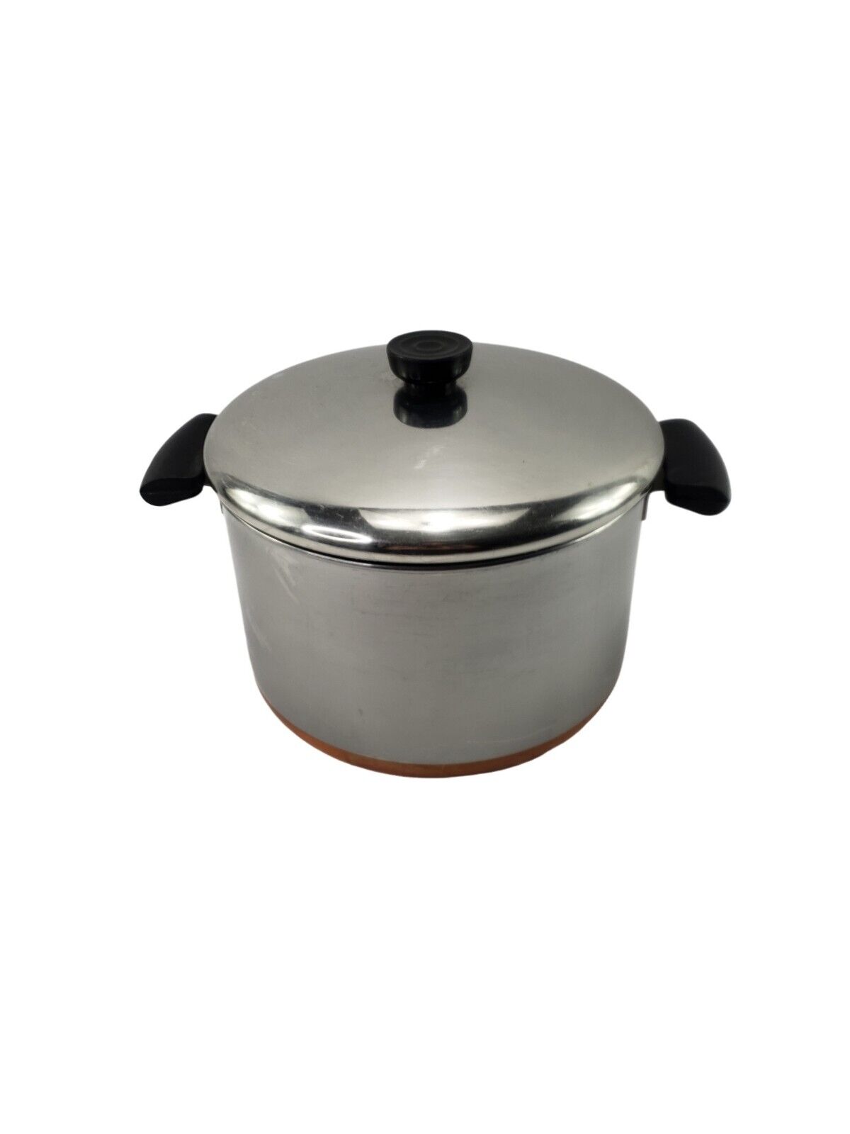 Revere Ware Stock Pot Under Process Patent w Lid Stainless Steel Copper Bottom
